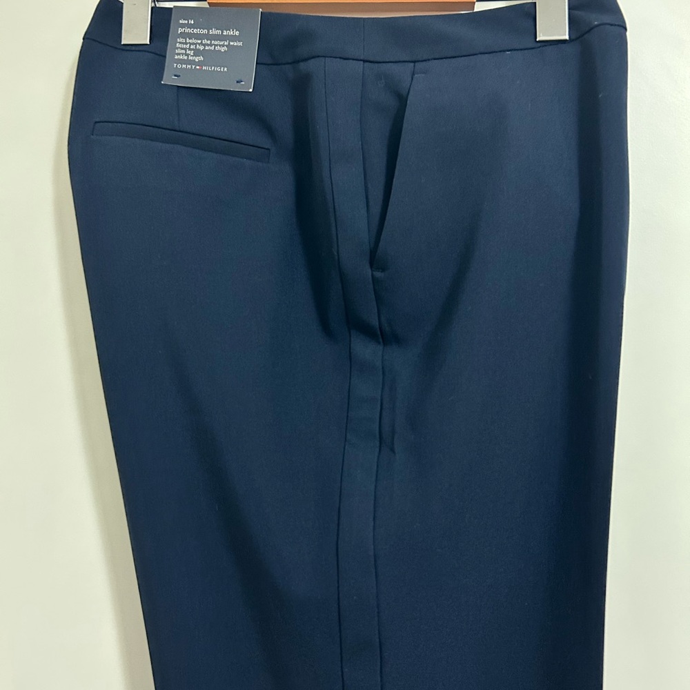 Tommy Hilfiger Princeton Slim Ankle Pant Navy Blue - Size 16